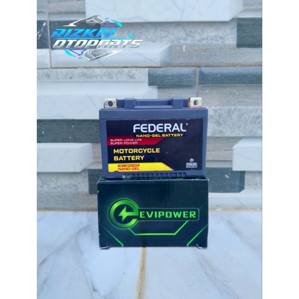 Aki kering GTZ5S FEDERAL LITHIUM original copotan motor2024