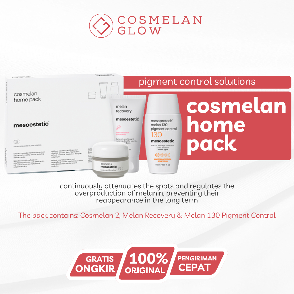 Mesoestetic Cosmelan Home Pack 3 Item - PAKET PERAWATAN FLEK MELASMA HIPERPIGMENTASI 100% ORIGINAL