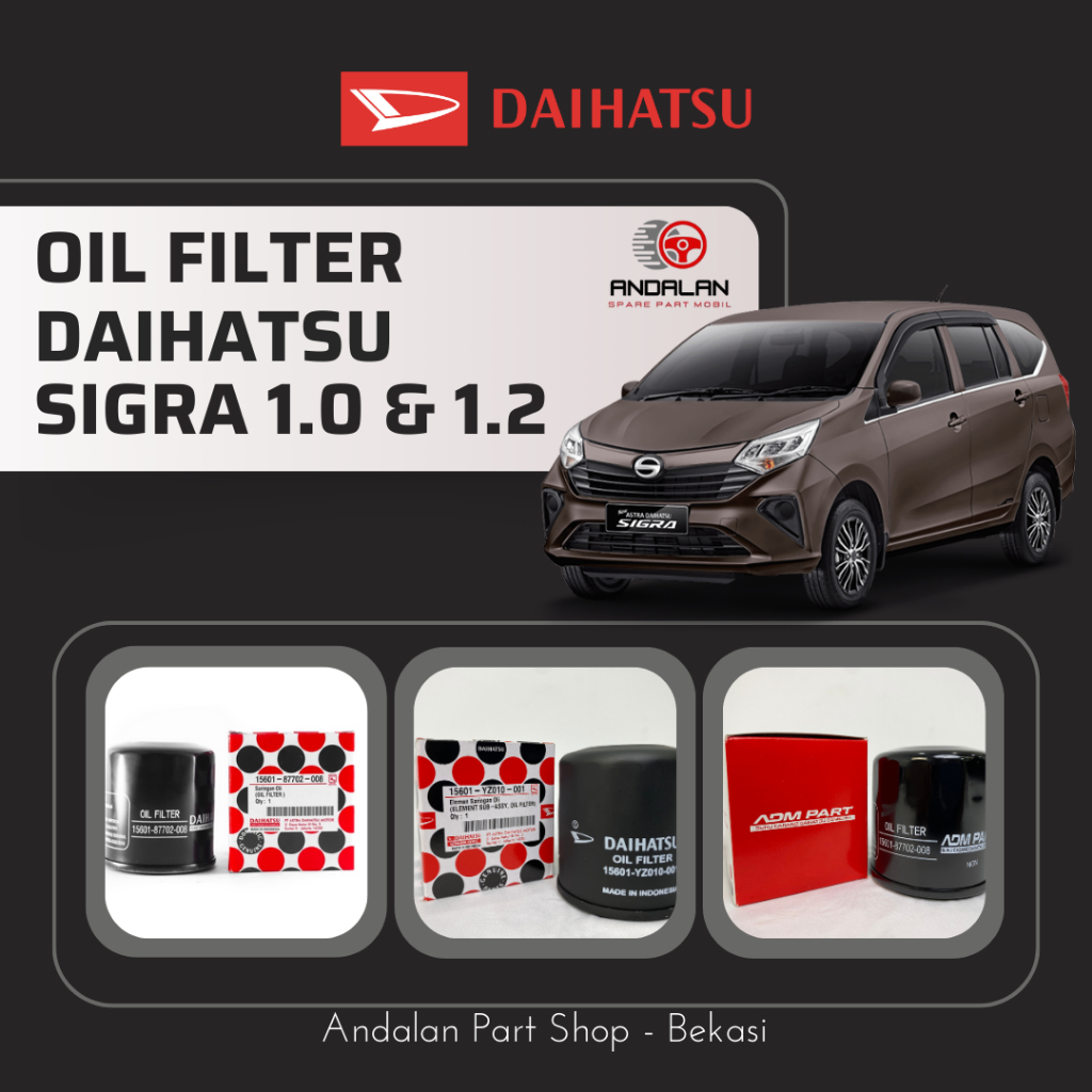 Oli Filter Daihatsu Sigra 1.0 & 1,2 / ELEMENT SUB-ASSY, OIL FILTER