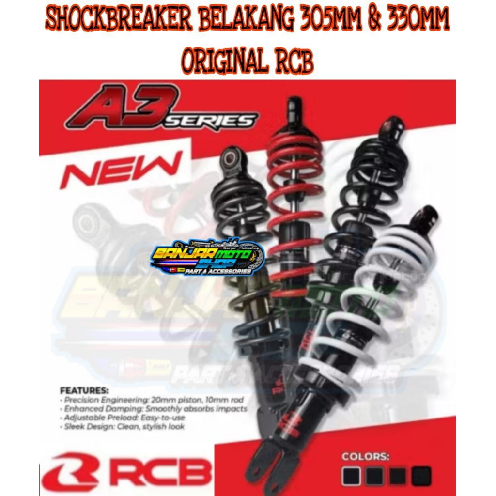 SHOCKBREAKER BELAKANG RCB ORIGINAL A3 SERIES 305MM DAN 305MM