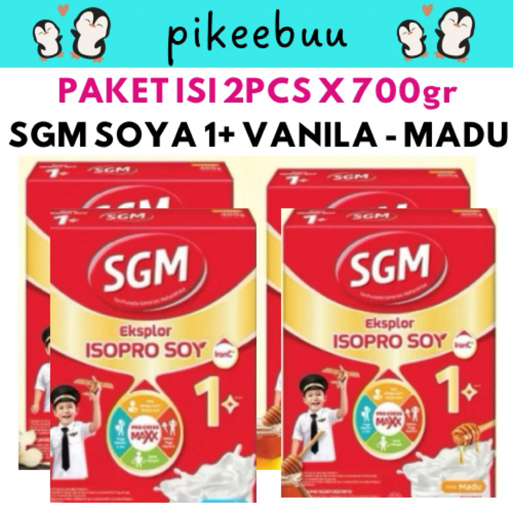 SGM Soya 1+ PAKET ISI 2pcs / SGM Soya 1 Plus / SGM Soya 1+ / SGM Isopro Soy Vanila - Madu 700gr