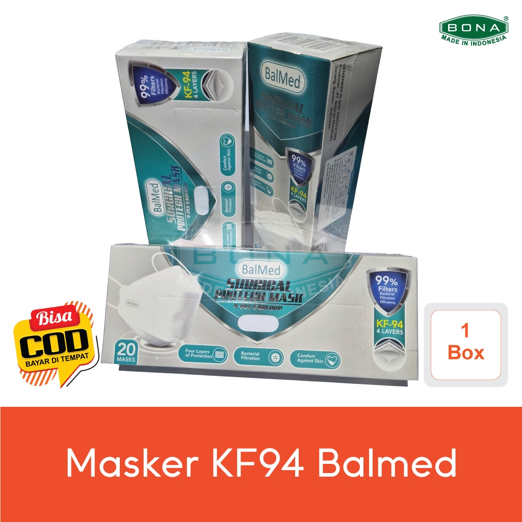 MASKER BALMED KF94 EARLOP 4PLY (HALAL) Isi 20 Pcs/Box