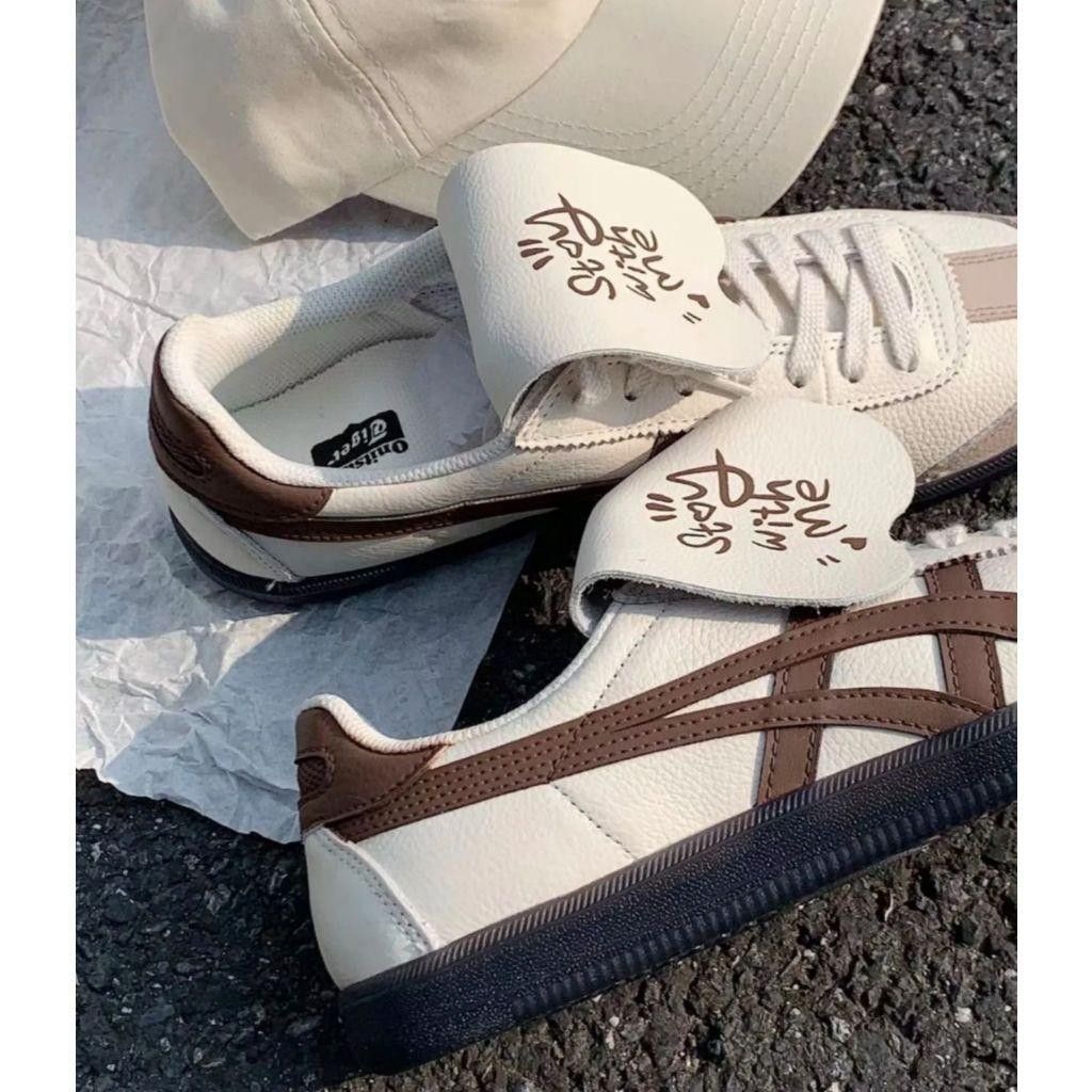 Sepatu onitsuka tiger tokuten stay with me " white brown " women NEW Grade Original