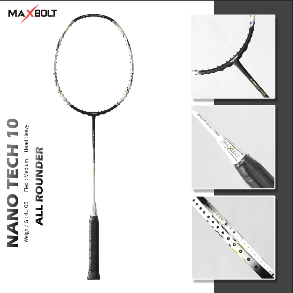 Raket Badminton Maxbolt Nano Tech-10 Original