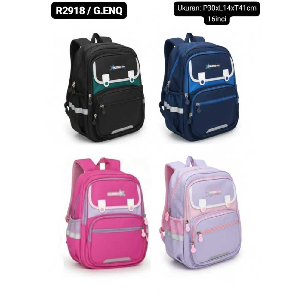 Polo England - Tas Ransel Anak Sekolah Polo England Tas Backpack Polos Kekinian R2918