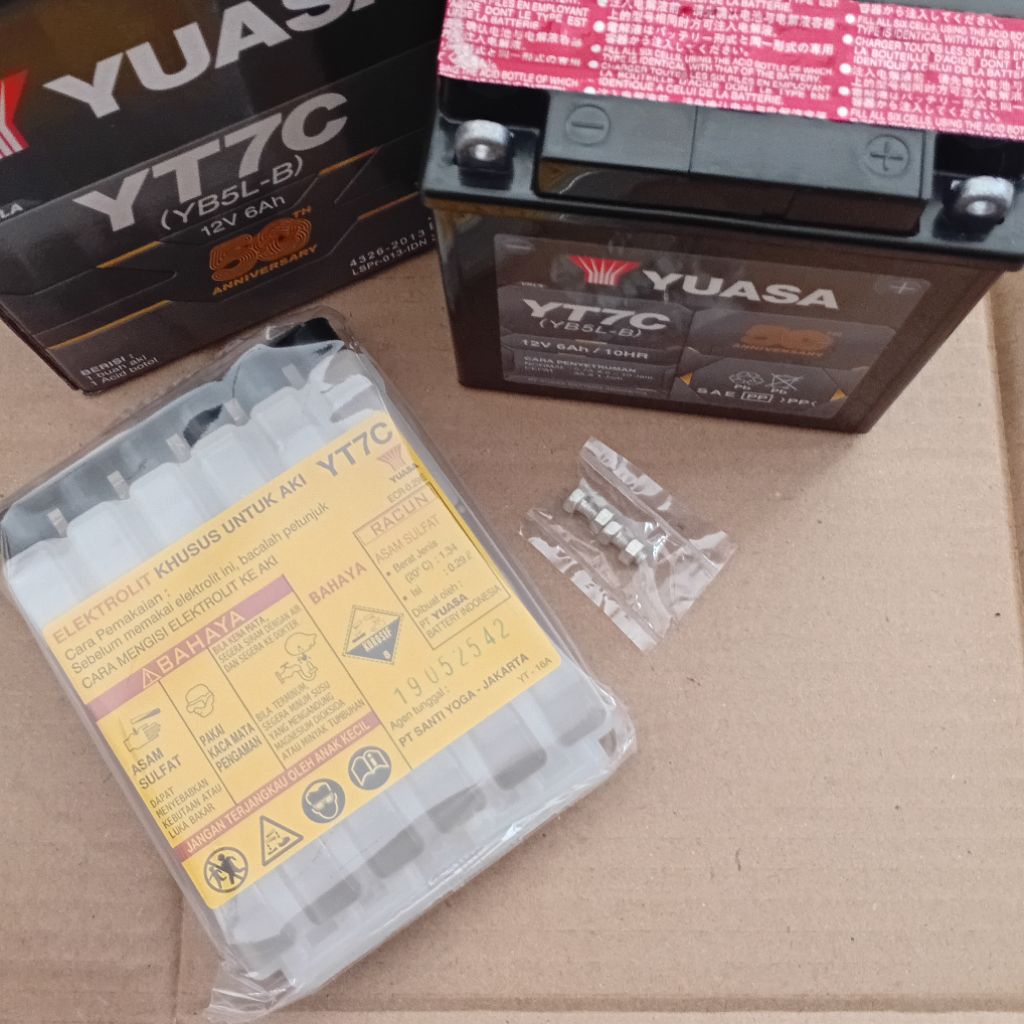 AKI BATTREY ACCU YUASA KERING YT7C FIZR, JUPITER Z,  VEGA R, VEGA R NEW, VEGA ZR, SUPRA, GRANG, SUPR