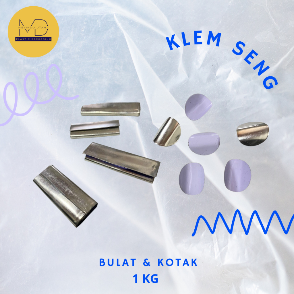 ( 1kg ) Klem Bulat & Klem Kotak Segel Tali / Klem tali strapping / Strapping Band