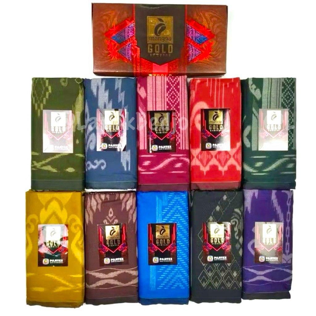 Grosir 10 Pcs Sarung Pria Mangga Gold Motif Samarinda