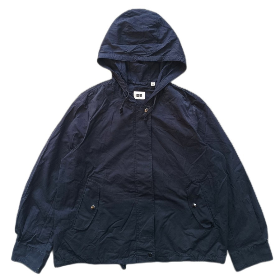 jaket uniqlo cropped parka women jacket casual boxy