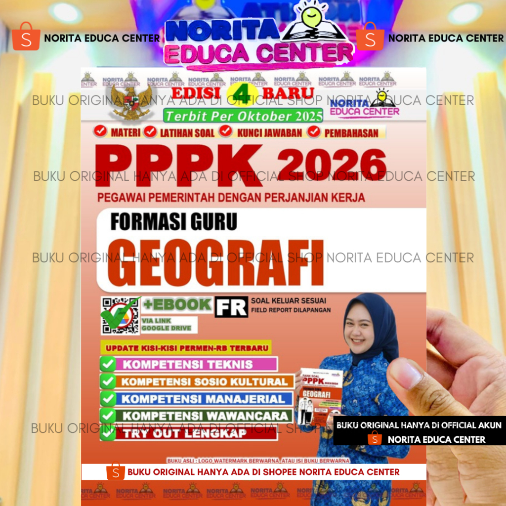 BUKU PPPK FORMASI GURU GEOGRAFI NORITA EDUCA CENTER