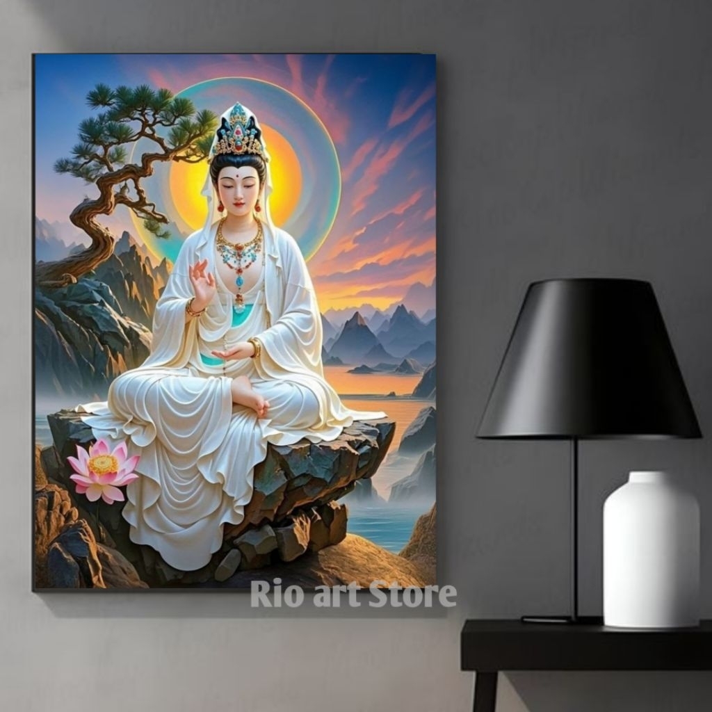 Hiasan dinding poster dewi kwan im untuk walldecor atau dekorasi dinding.