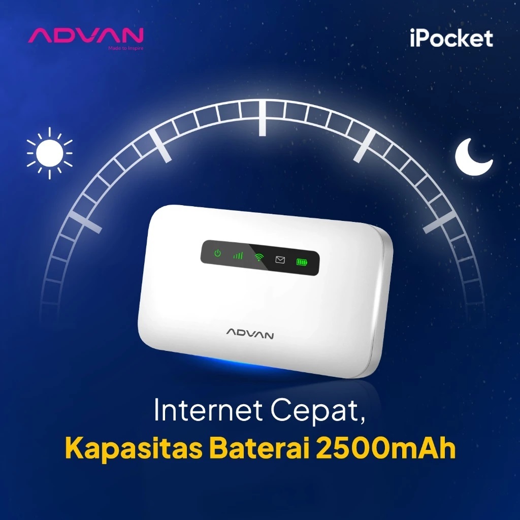 Modem Wifi Advan Ipocket MIFI MF01 4G LTE Unlock All Operator Garansi Resmi 1 Tahun