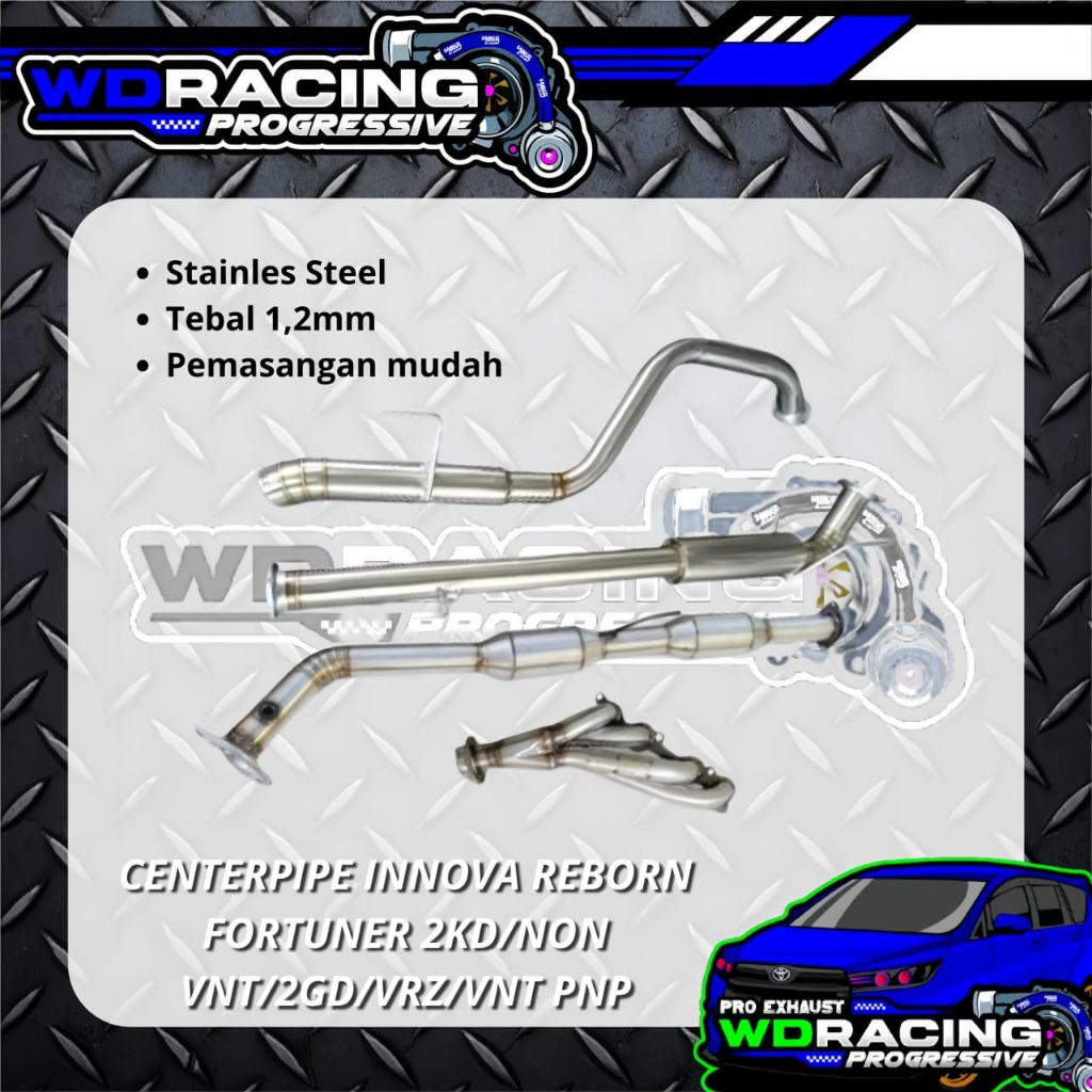 KNALPOT FULLSYSTEM INNOVA/FORTUNER BENSIN DOUBLE CATALIS