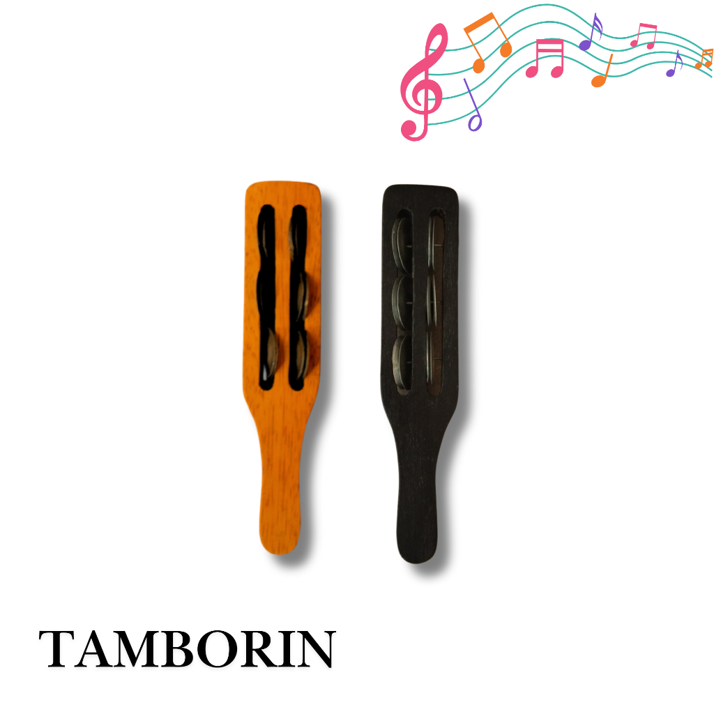 ALAT MUSIK TAMBORIN KAYU GENGGAM - ICIK ICIK - MINI CYMBAL