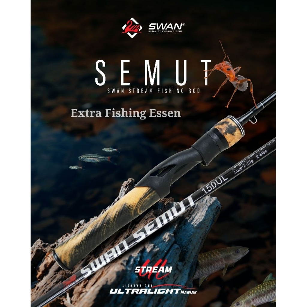 Joran Swan Semut 150cm Ultralight 2-6lb, Free Packing Paralon