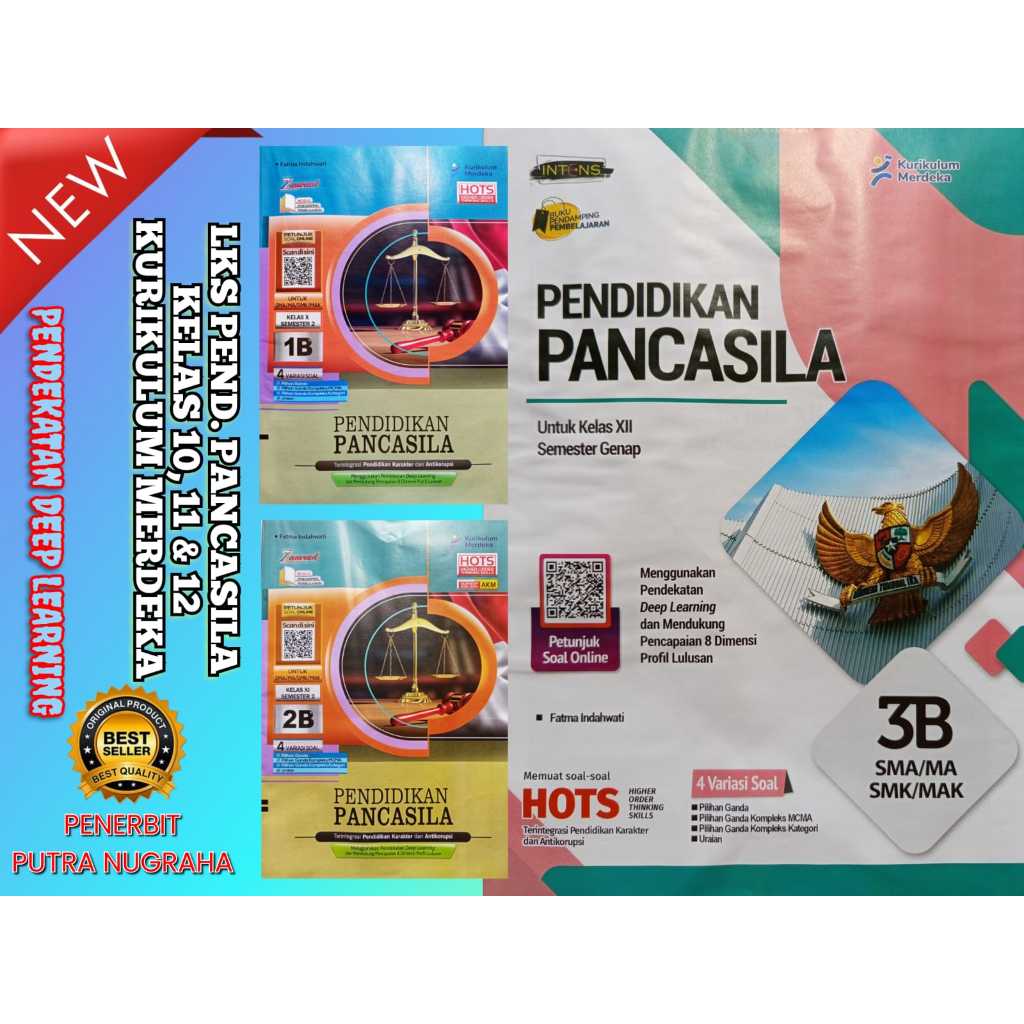 BUKU LKS PENDIDIKAN PANCASILA PKN PPKN SMA/MA/SMK KELAS 10 11 12 SEMESTER 2 KURIKULUM MERDEKA 2025-2