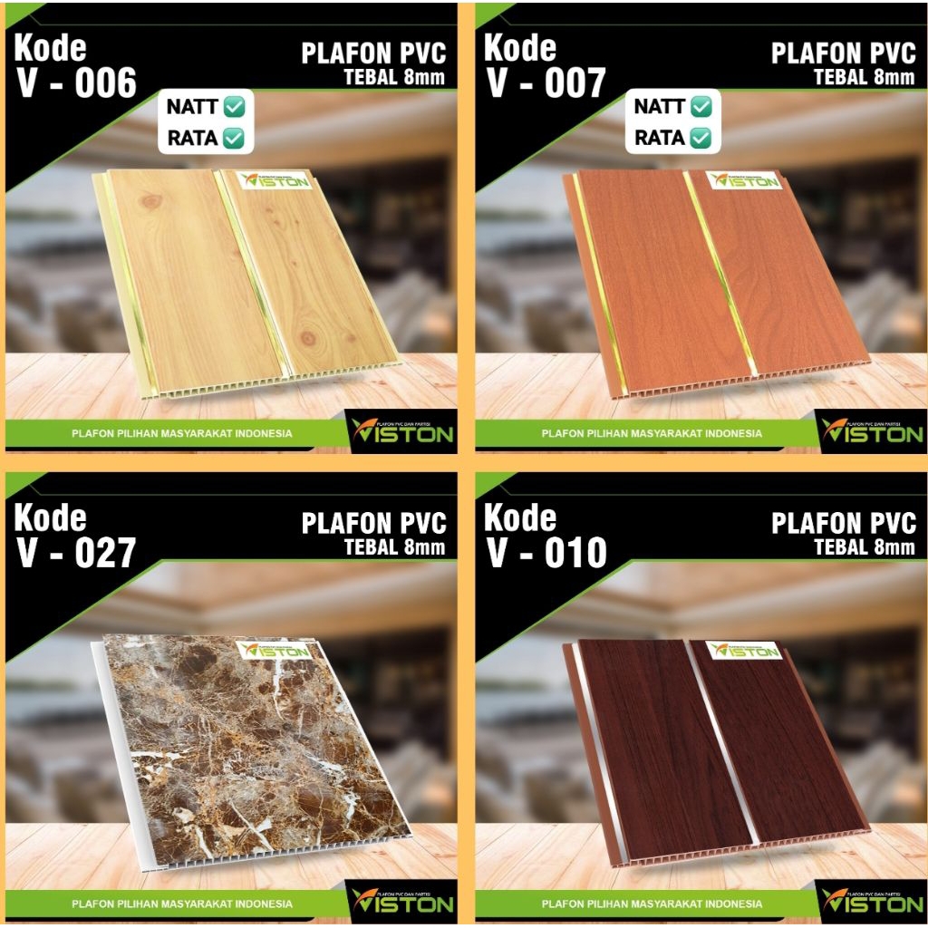 VISTON PLAFON PVC TERBARU TEBAL 8 MILI