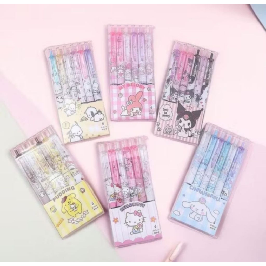 ( GROSIR ) Pulpen Set Karakter Lucu Pulpen Mekanik Pulpen Gel