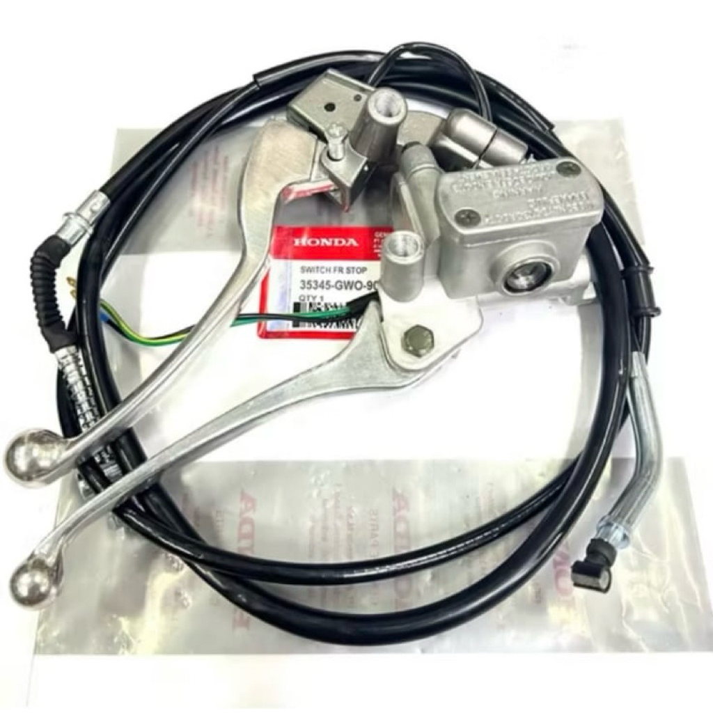 Master rem atas assy sepaket Vario 125 + Dudukan spion kiri + handle rem kiri + kabel rem belakang +