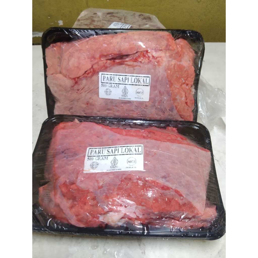 Paru Sapi Mentah 500gr HALAL - Paru Goreng Crispy, Tidak Amis, Siap Olah
