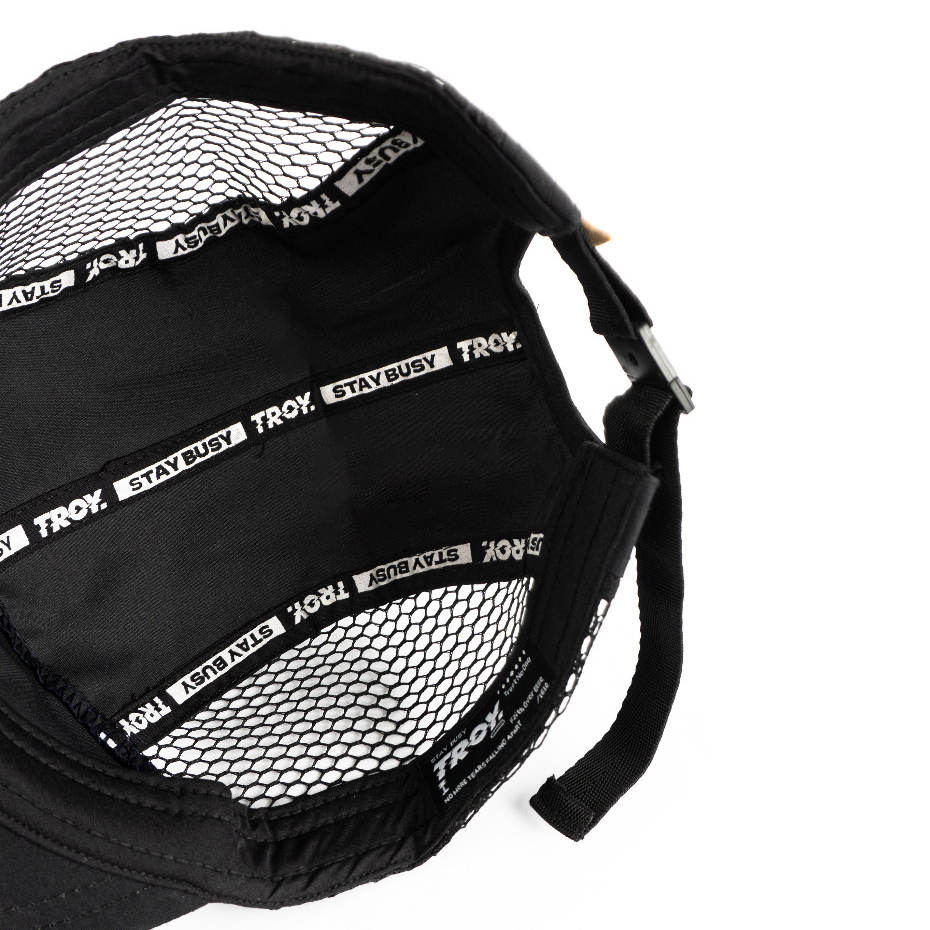 [Free Box] Troy Company Active Cap Cycling Cap Black DotTroy - Topi Outdoor Topi Lari Topi Sepeda Hitam ACD 3464
