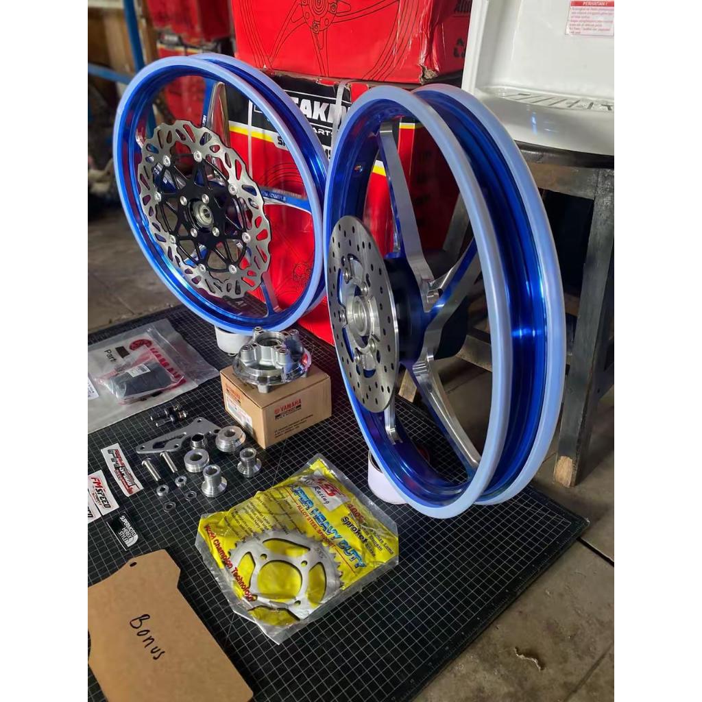 Velg Mutakin KZR Open Hub Untuk CRF 150 L Shock Standar dan Arm Standar Tinggal Pasang Saja Sesuai K