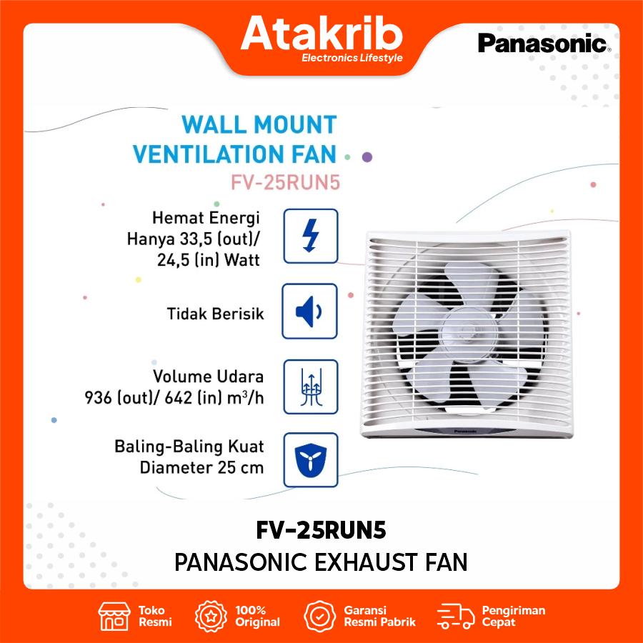 PANASONIC EXHAUST FAN FV-25RUN5