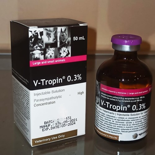 V TROPIN 0.3% 50 ML - Atropin Hewan Sapi Anjing Kucing Kambing V-TROPIN VTROPIN