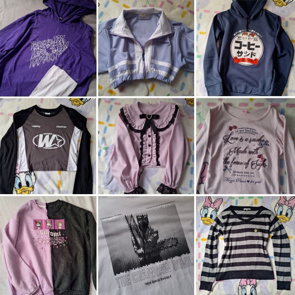[read desc] outfit y2k japan street kawaii jirai kei mezzo piano sport hoodie sweater tshirt sweatsh