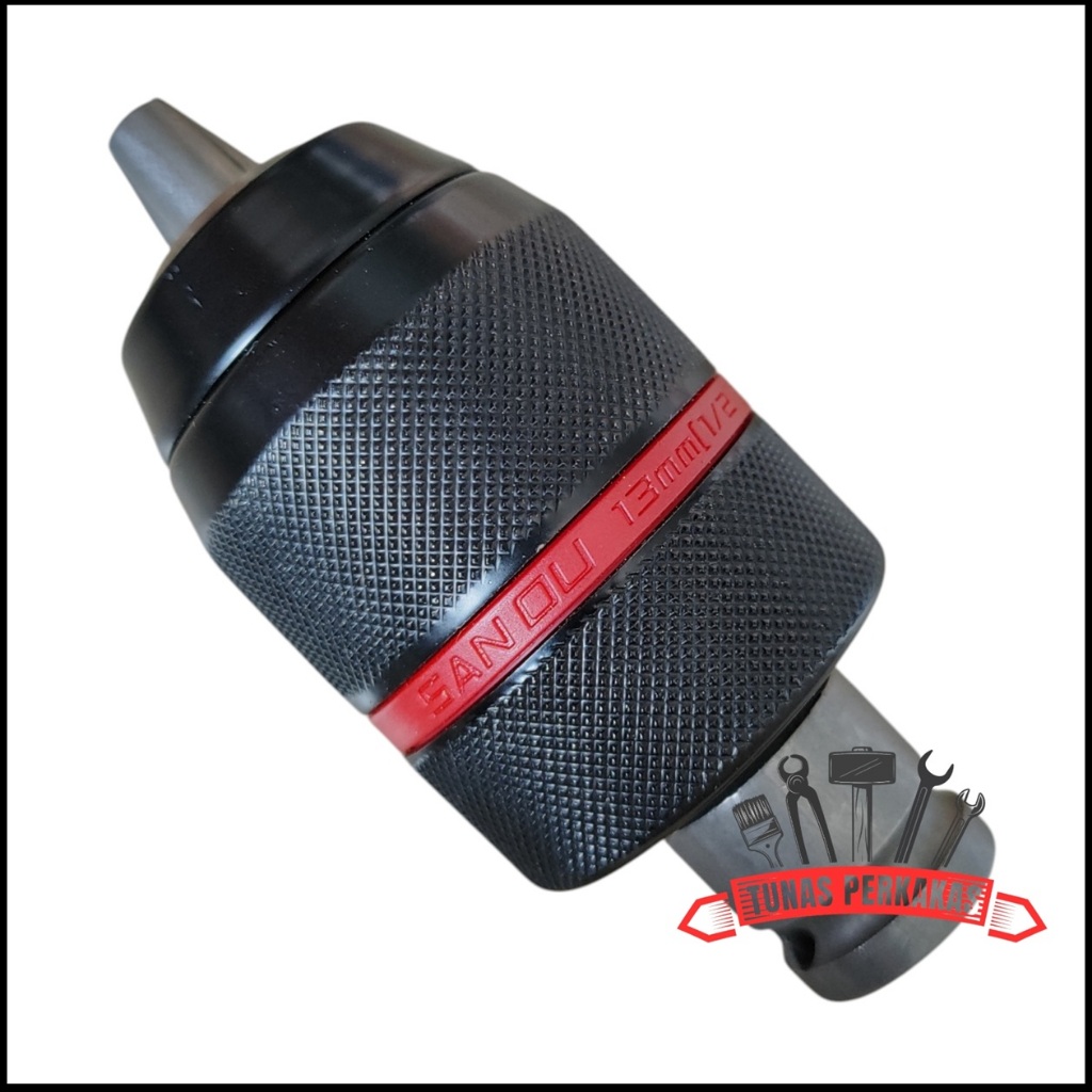 Adaptor Impact Bor 13mm Keyless Heavy Duty Body Full Metal Komplit