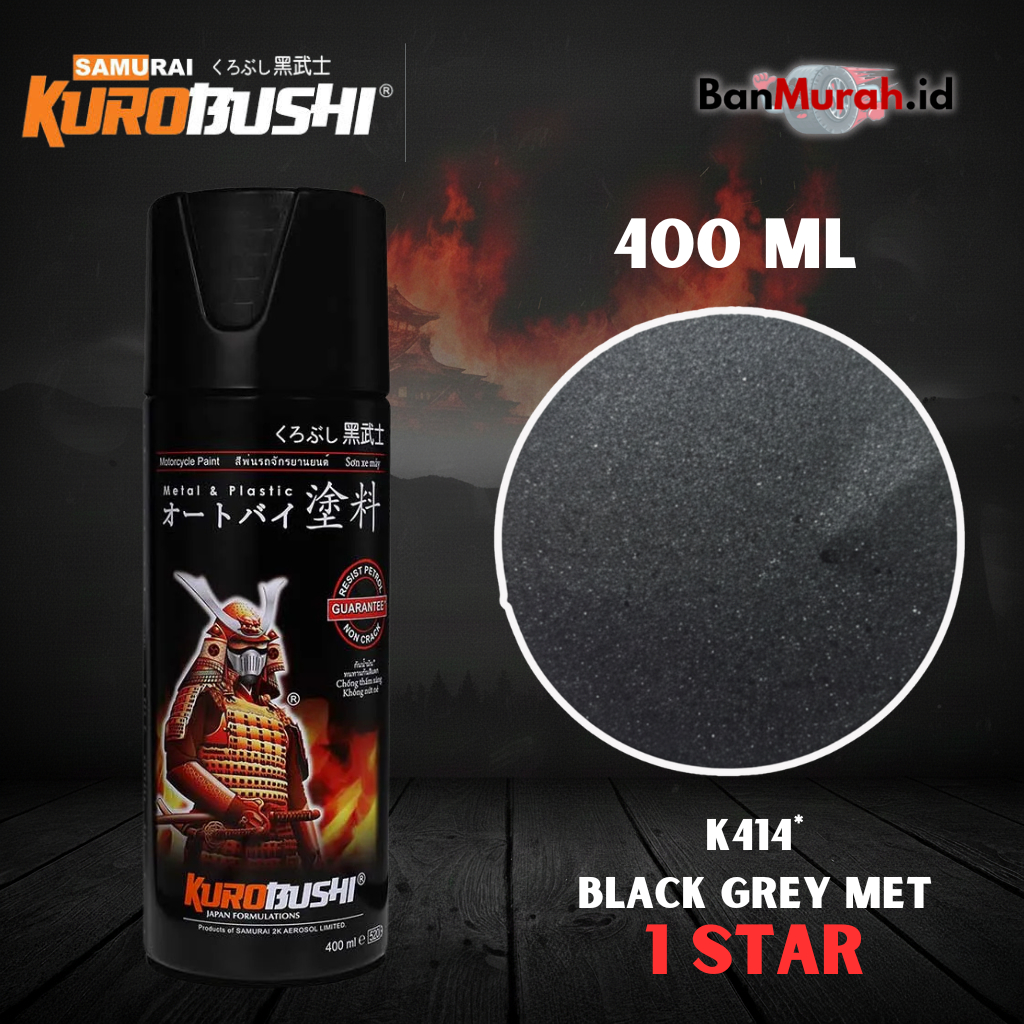 Cat Samurai K414* Black Grey Met Cat Semprot/ Spray