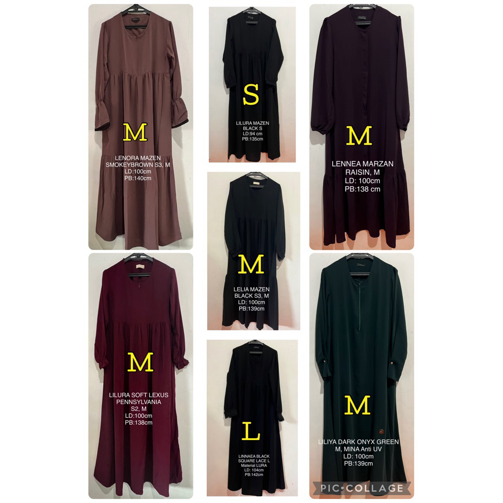 PRELOVED DITSY MOSLEM size S M dan L