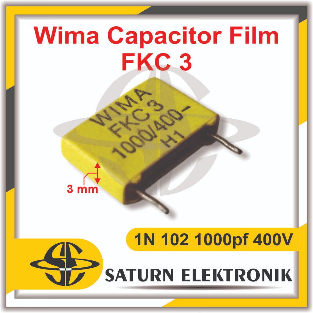 Wima Capacitor Film FKC 3 1000Pf/400V