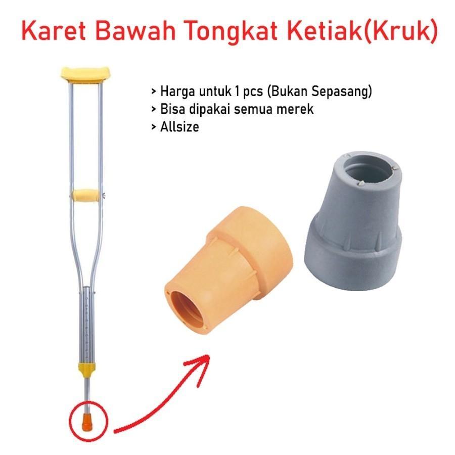 Karet Kaki Tongkat Ketiak Diameter 22 mm[ Kruk]/per pcs