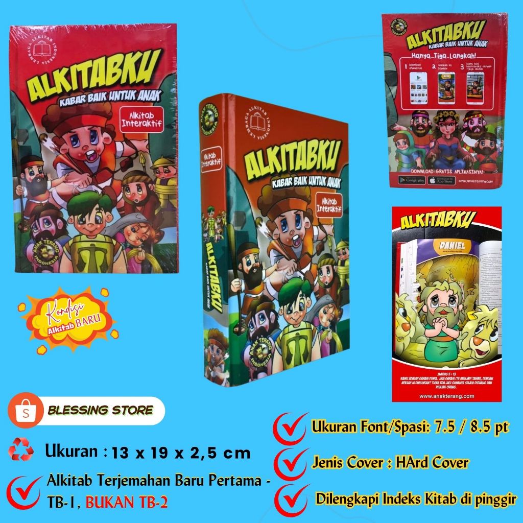 Alkitab Interaktif untuk Anak TB1/ Hard Cover / Alkitab Audio/ Alkitab Berbicara TB 053 TI Alkitabku