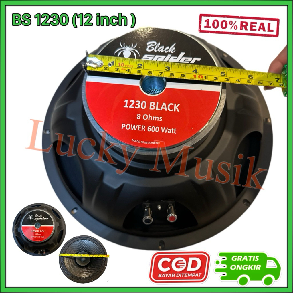 Speaker component Black Spider BS 1230 speaker 12 inch 600 watt speaker bs 1230 speaker 600 watt bs1