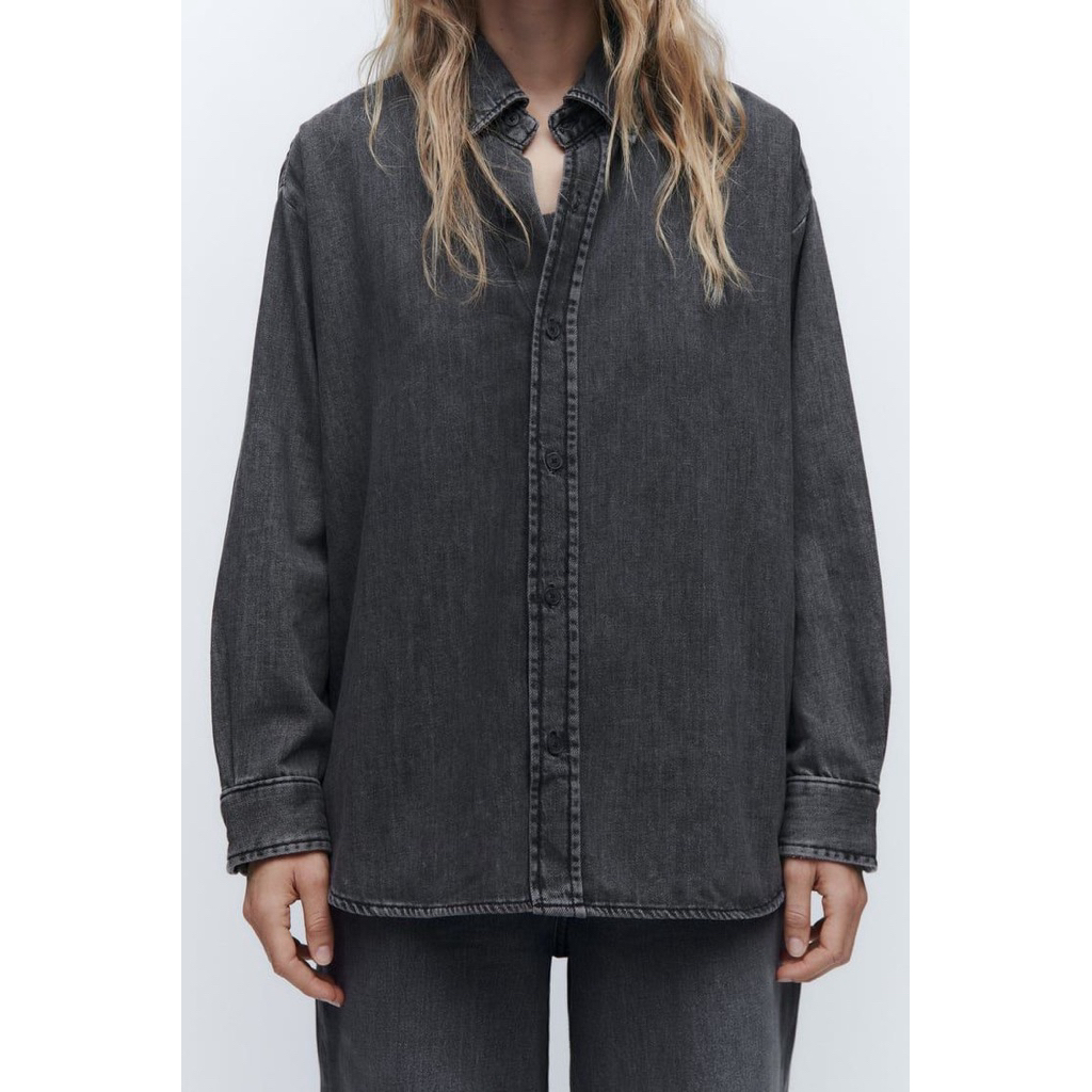 zara denim shirt