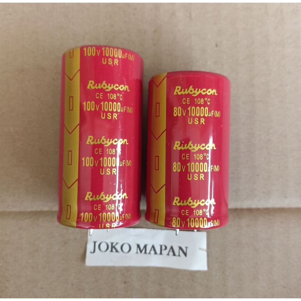 Elco rubycon MERAH 10000uF(M) 80V / 100V elco rubycon for audio
