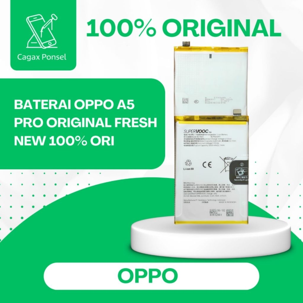 BATU BATERAI OPPO A5 PRO BLP-B65 BATERAI BLP A77 REALME C63/C61 OPPO A3X OPPO A3PRO ORIGINAL NEW COP
