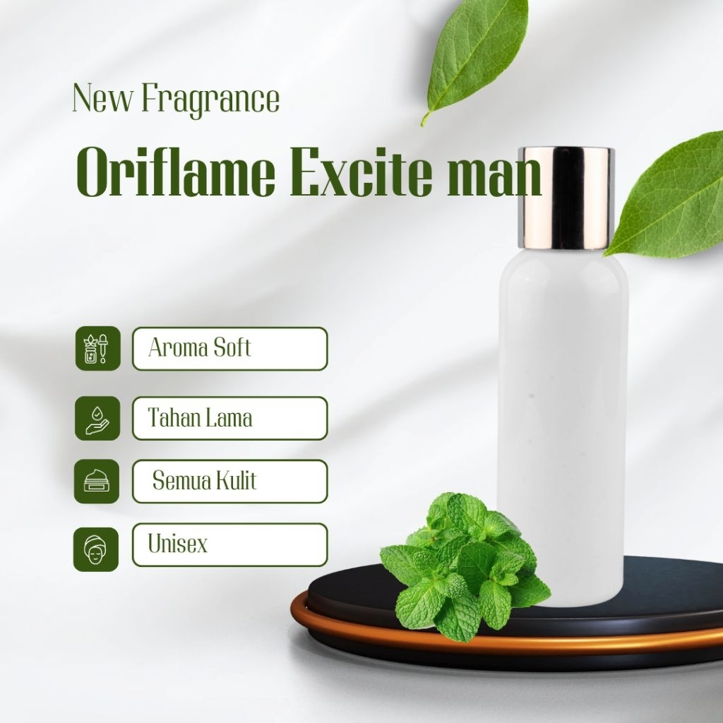 Aroma Baru RACUNKU Parfum Premium Oriflame Excite man 35ml | Parfume Pria & Wanita Tahan Lama 24 Jam