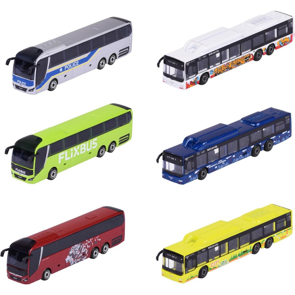 Majorette 212053159 City Bus Toy Bus with Freewheel and Suspension