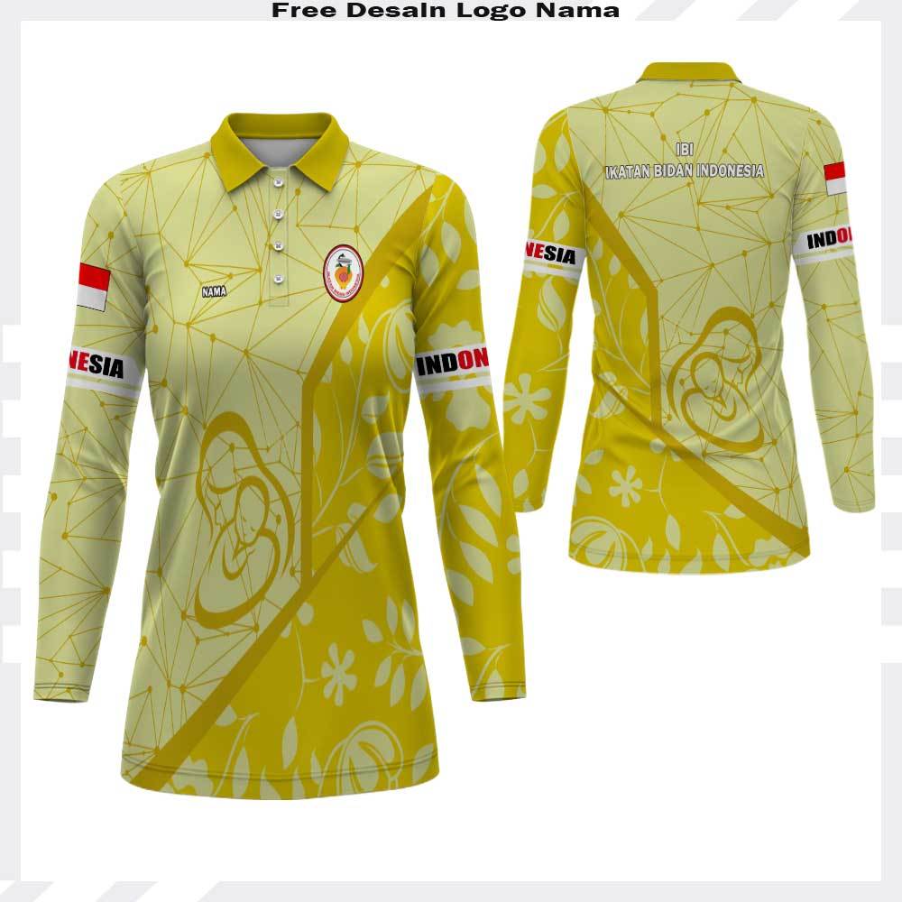 Jersey Bidan / Baju Perawat Bidan / Kaos Polo Tunik Bidan Perawat Indonesia Fullprinting