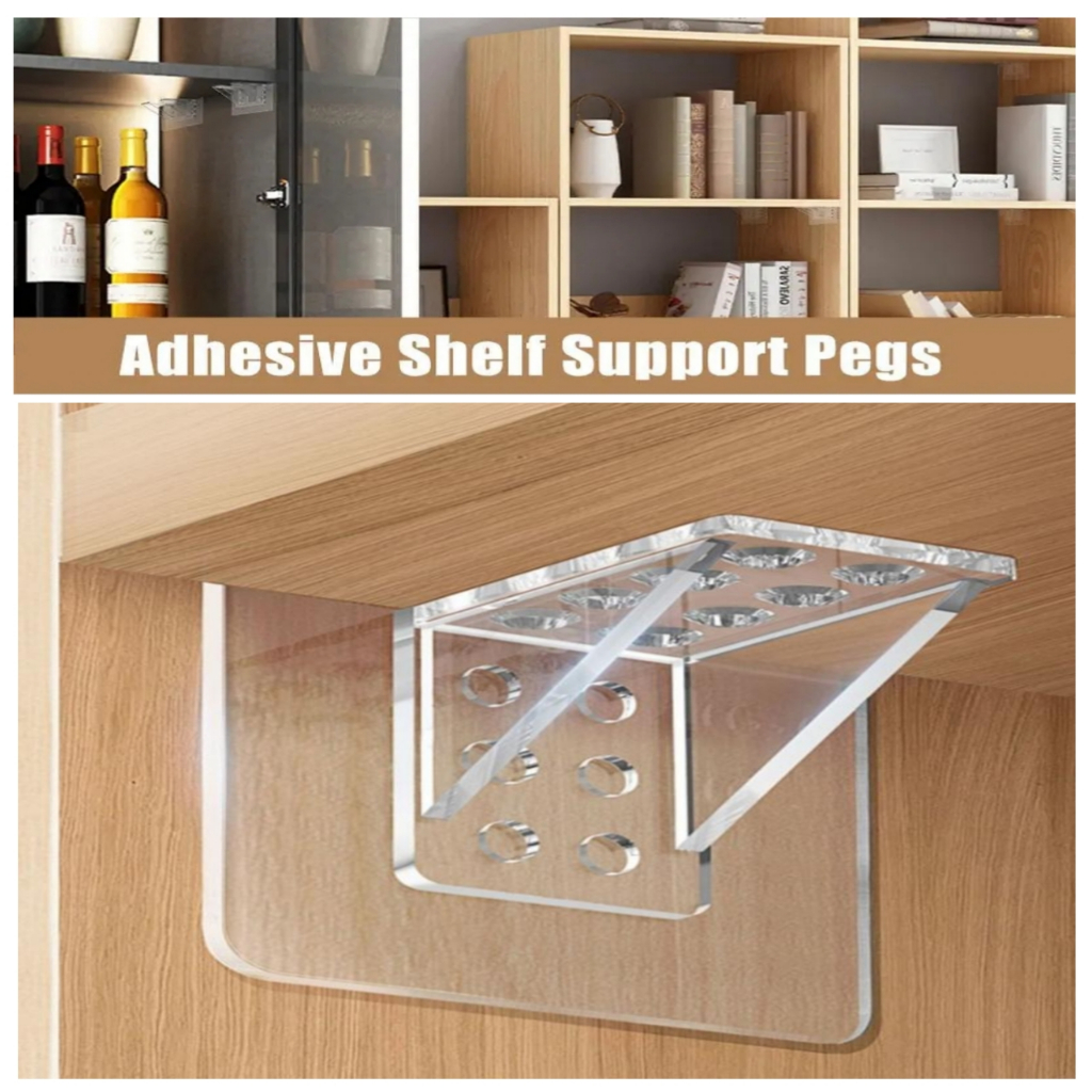 siku tempel rak sepatu tatakan lemari laci penyangga ambalan hook holder braket L papan kaca etalase