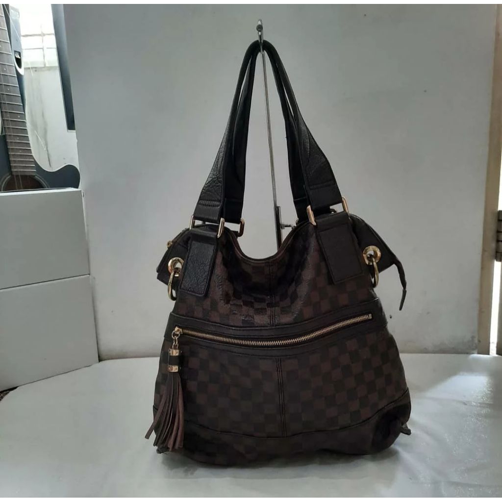 PRELOVED LOUIS VUITTON ELVIRA DAMIER HANDBAG SHOULDER BAG