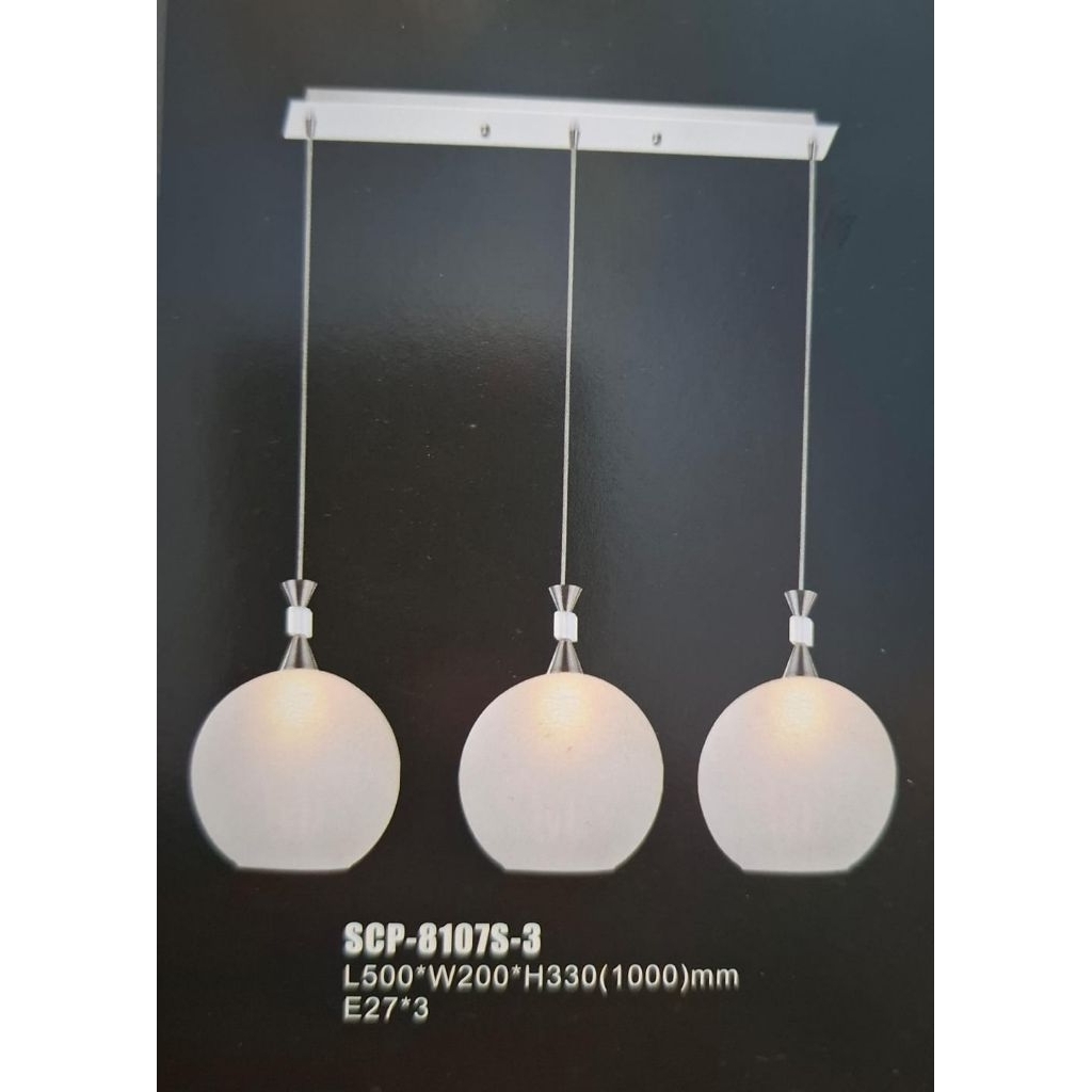 Lampu Gantung Hias Minimalis Modern Meja Makan Meja Island 3 Lampu Elegan