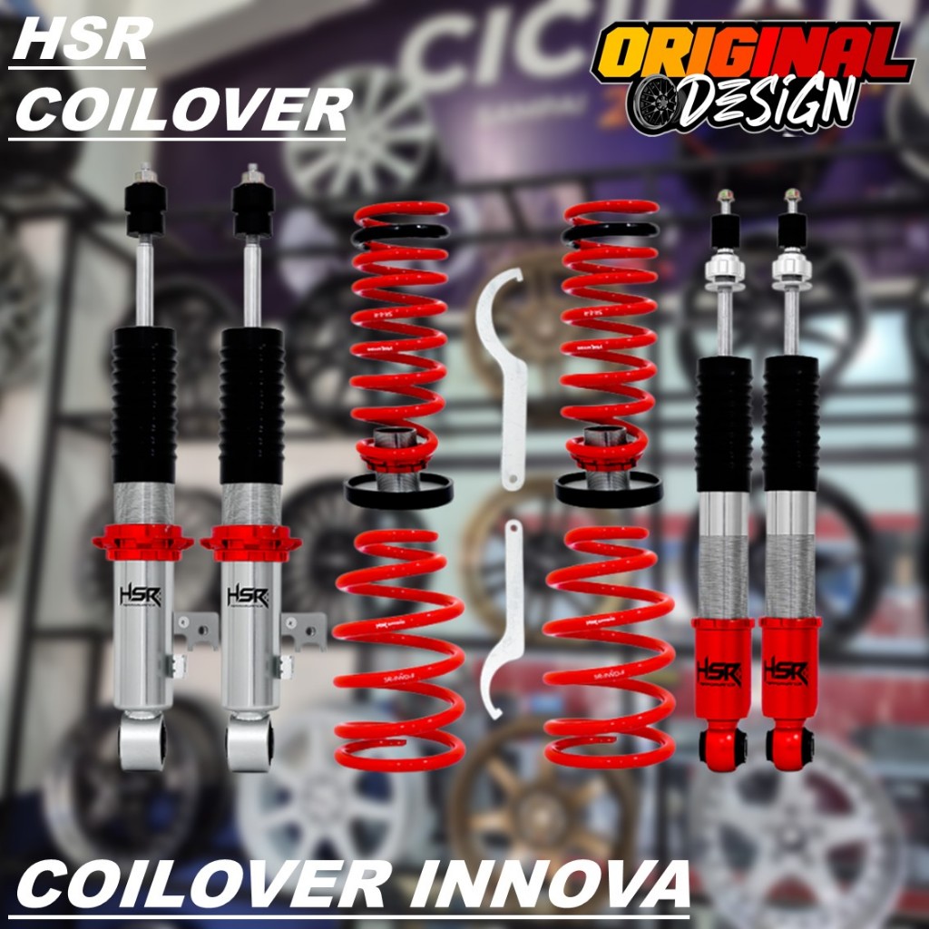 COILOVER HSR RED FRONT REAR TOYOTA INNOVA DIESEL