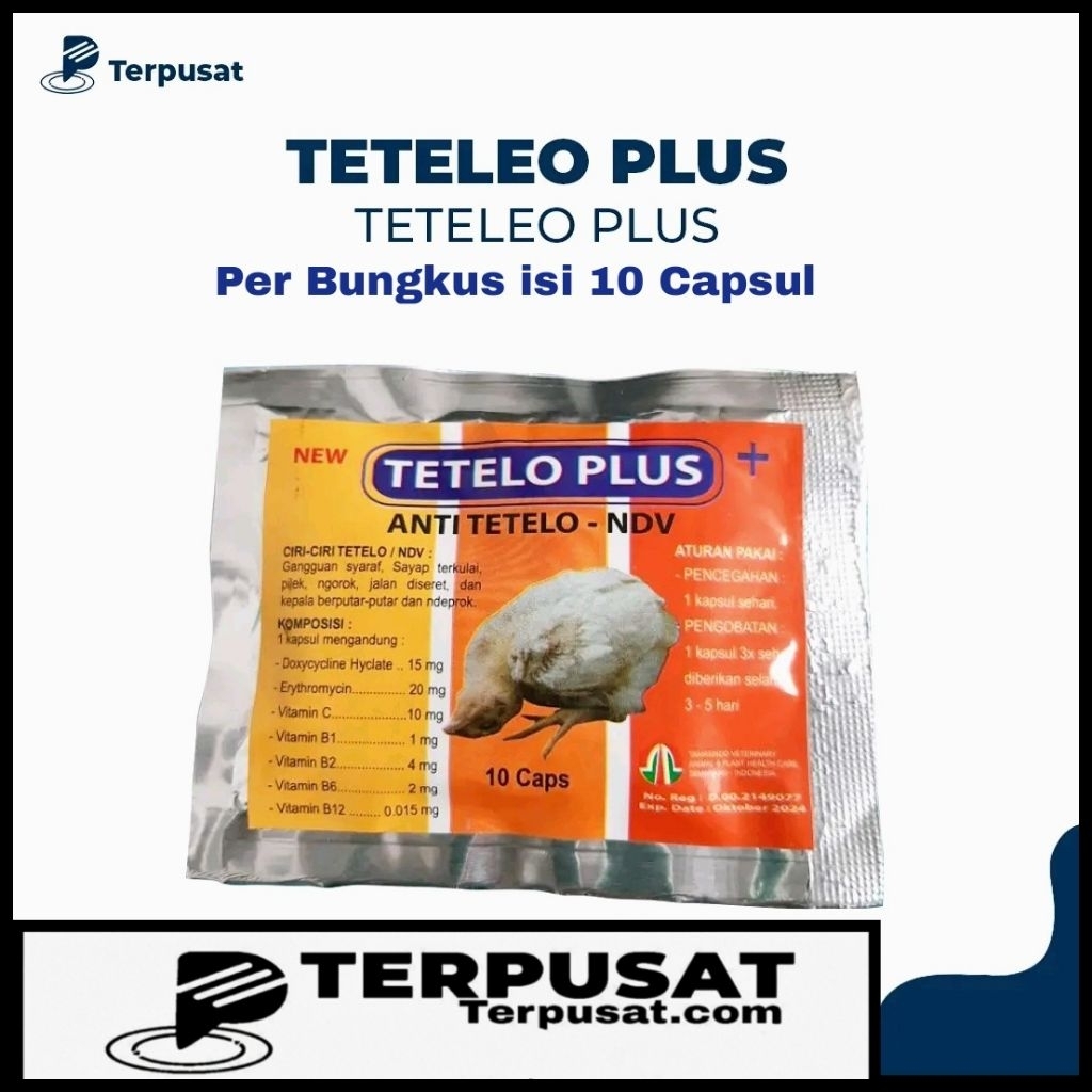 Tetelo NDV Ayam Per Bungkus isi 10 capsul- Obat Ayam Tetelo Kapsul Ayam