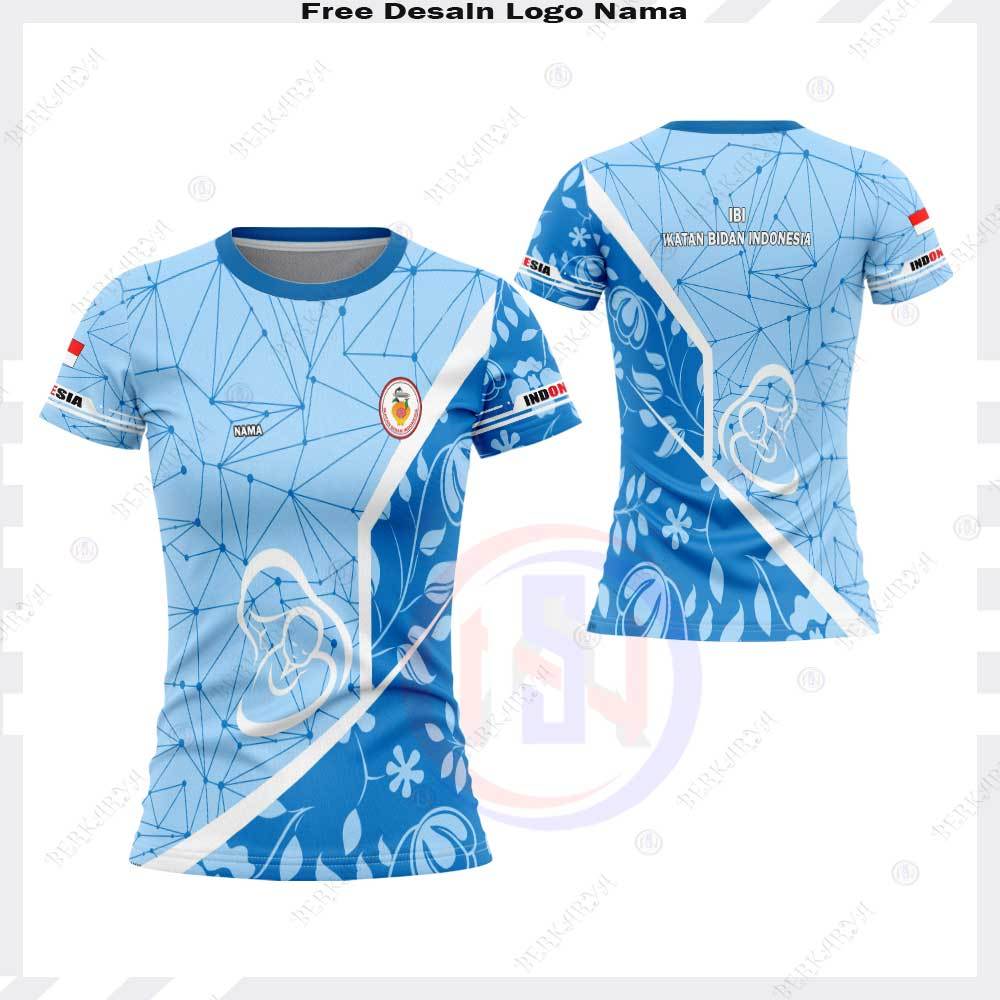 KAOS JERSEY BIDAN FULLPRINT / JERSEY PERAWAT WANITA LENGAN PENDEK / KAOS BIDAN PERAWAT / KAOS IBI