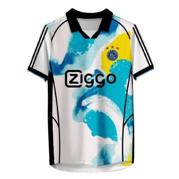 Jersey Ajax Third Terbaru Corak Abstrak Biru Kuning Baju Bola Pria BENGHAR.ID-116