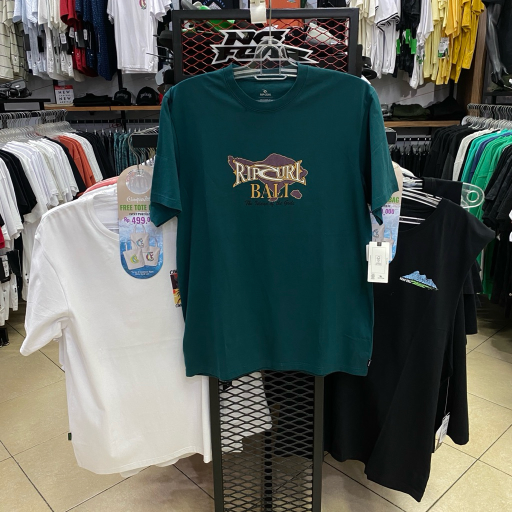 Kaos Ripcurl Bali Heritage Tee Blue Green Original